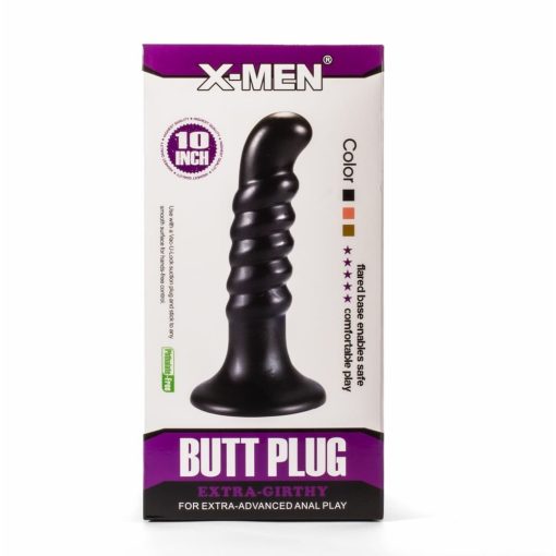 X-Men 10" Extra Girthy Butt Plug Black IV Fenékdugó