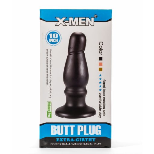 X-Men 10" Extra Girthy Butt Plug Black VII Fenékdugó