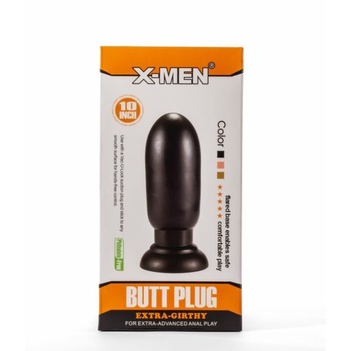 X-Men 7.87" Extra Girthy Butt Plug Black