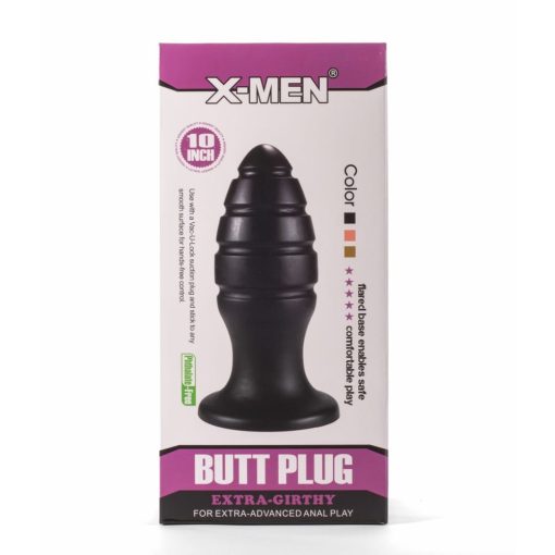 X-Men 10" Extra Girthy Butt Plug Black VIII Fenékdugó