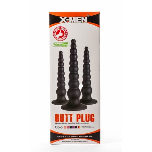 X-Men 11.81" Butt Plug Black L Fenékdugó