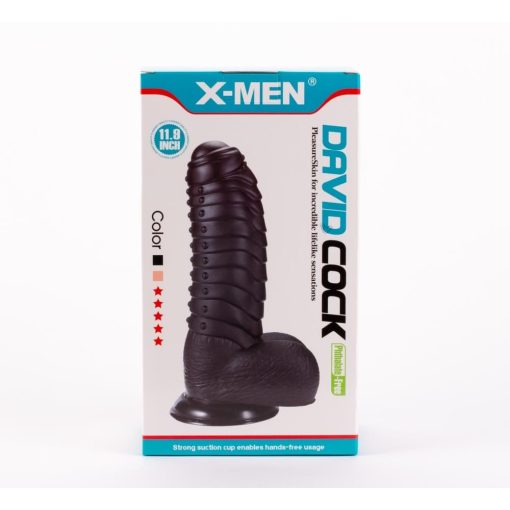 X-MEN David's 11.9" Cock Black Dildó