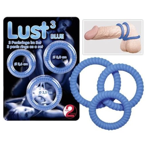 Lust 3 Blue Péniszgyűrű/Mandzsetta